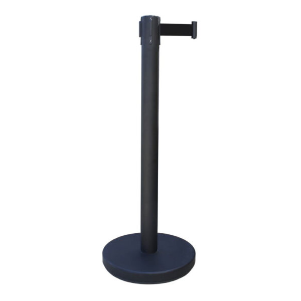 Poteau de guidage à sangle rétractable