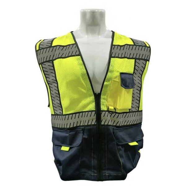 GILET FLUO BLEU FILET (BS)